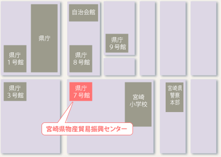 宮崎県物産貿易振興センター地図